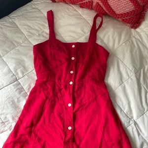 Zara Size US 4 Women’s Red Ruffle Dress.